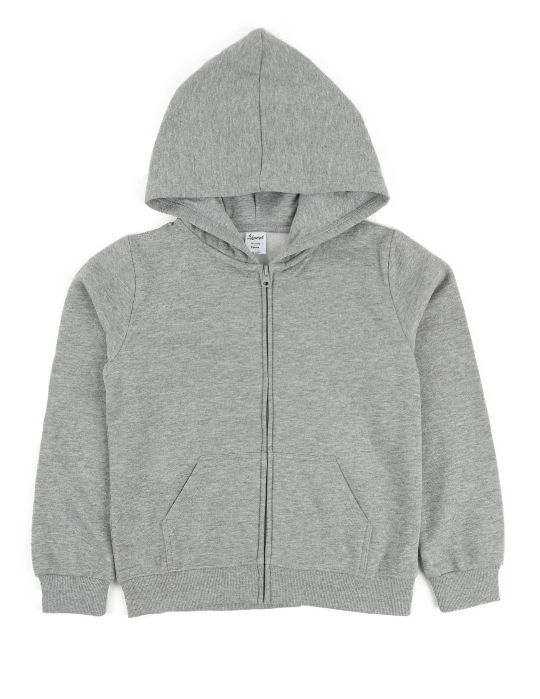 Cotton Neutral Solid Color Zipper Hoodies - Image 7
