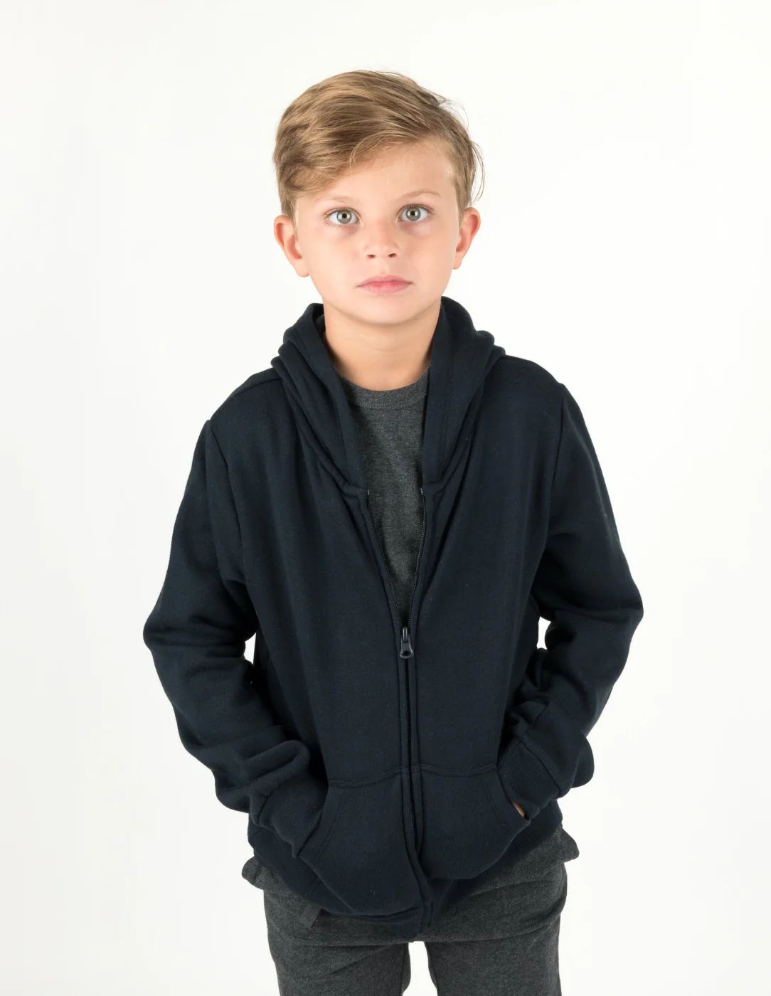 Neutral Solid Color Zip Hoodies - Image 16