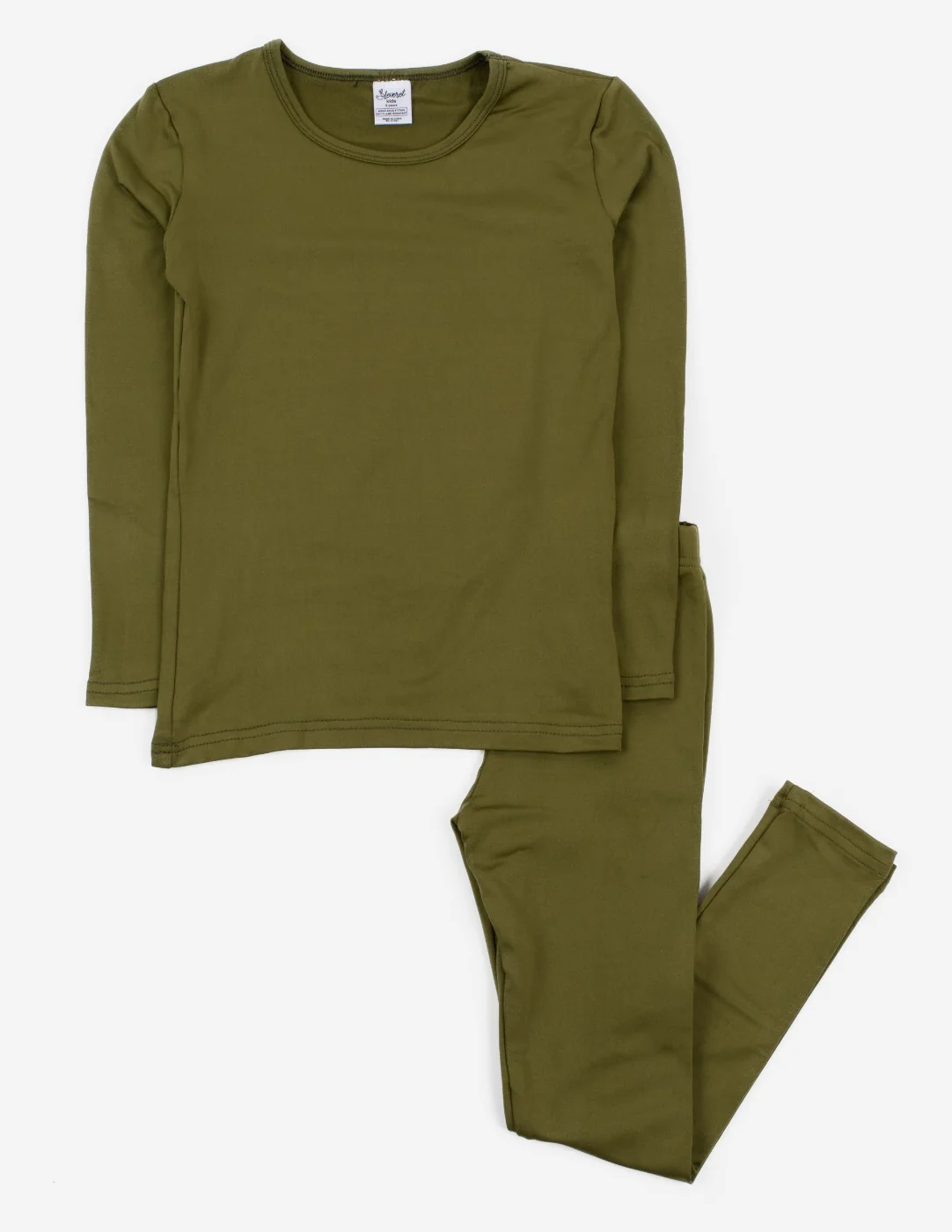 Kid's Boho Solid Color Thermal Pajamas - Image 11