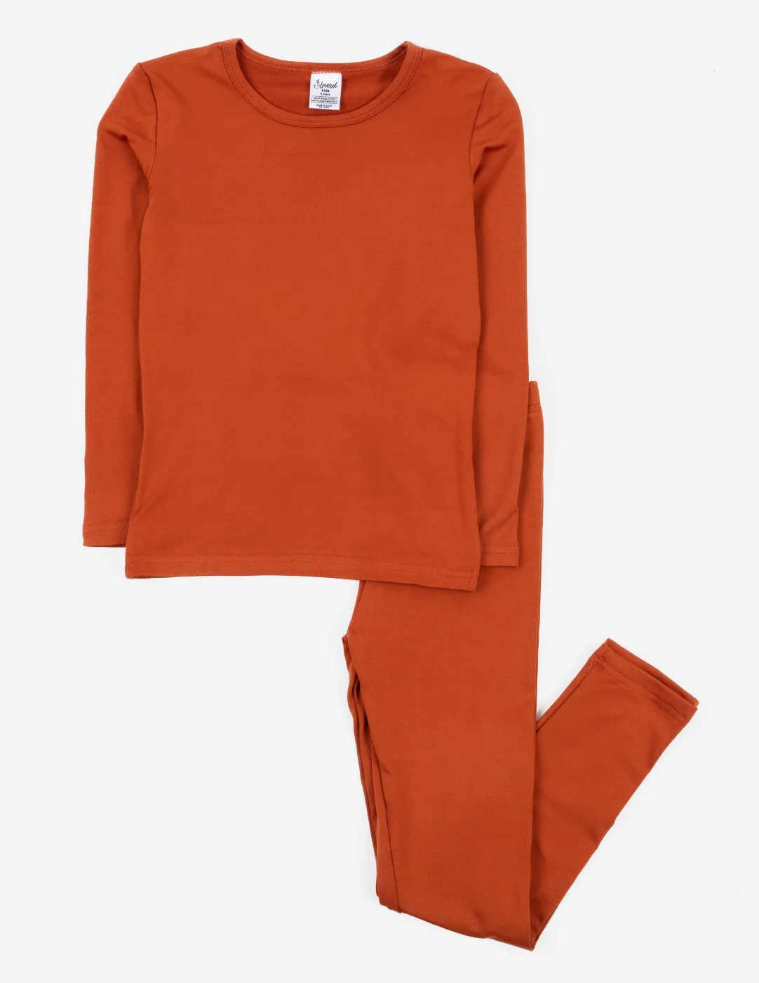 Kid's Boho Solid Color Thermal Pajamas - Image 15