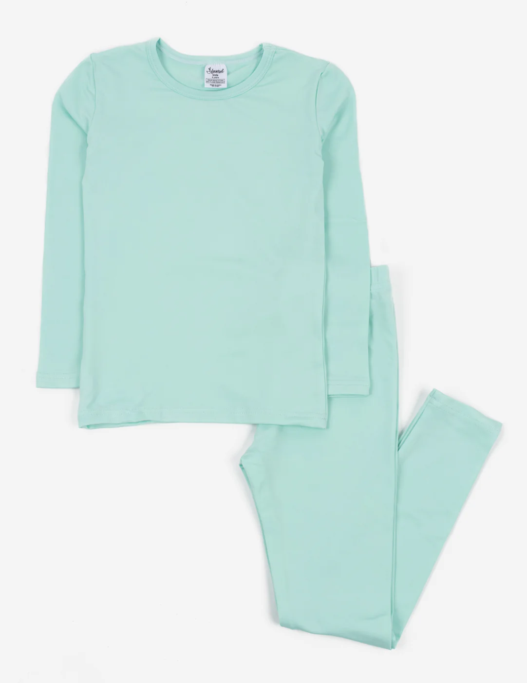 Kid's Boho Solid Color Thermal Pajamas - Image 3