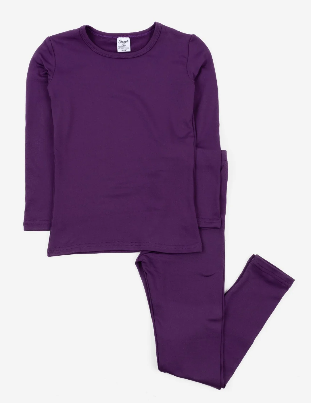 Kid's Boho Solid Color Thermal Pajamas - Image 5