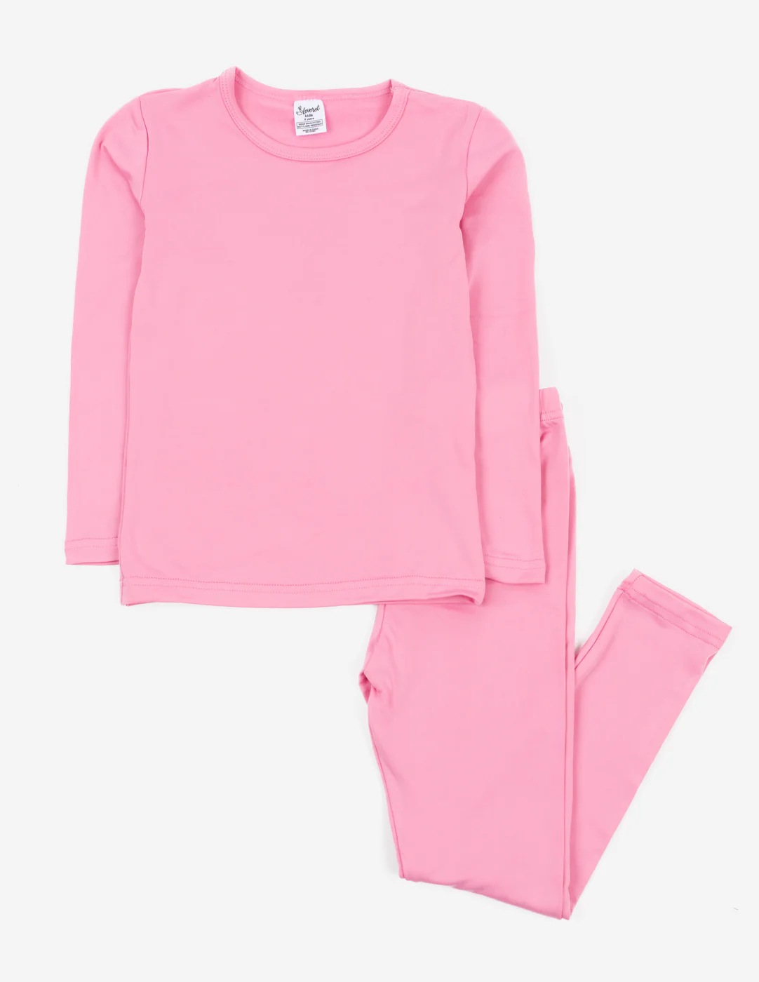 Kid's Classic Solid Color Thermal Pajamas - Image 10