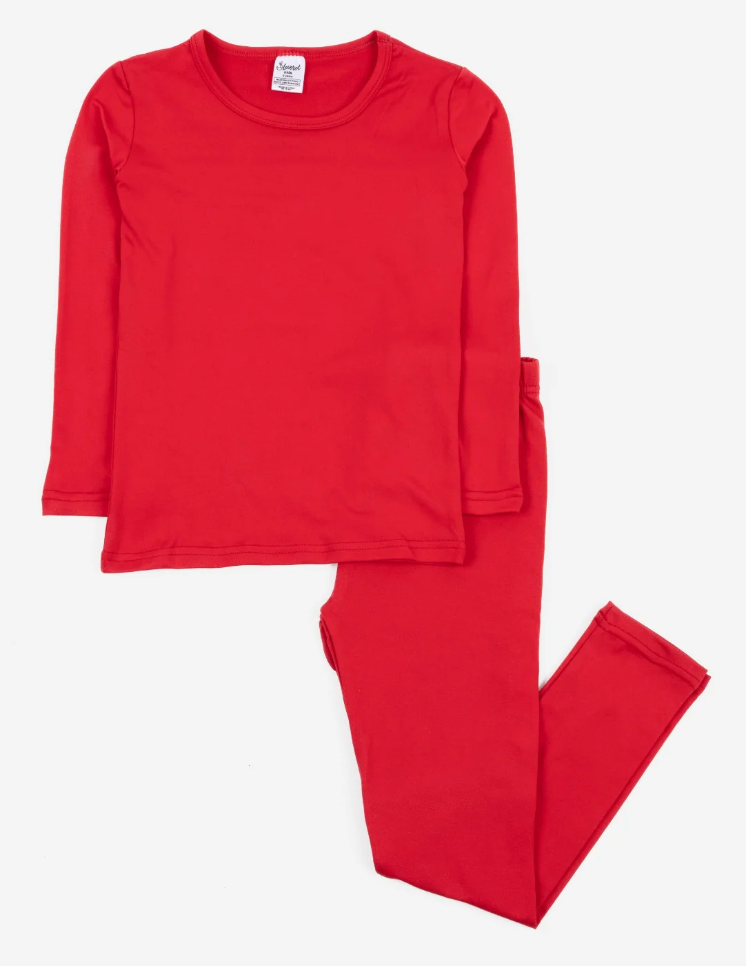 Kid's Classic Solid Color Thermal Pajamas - Image 15