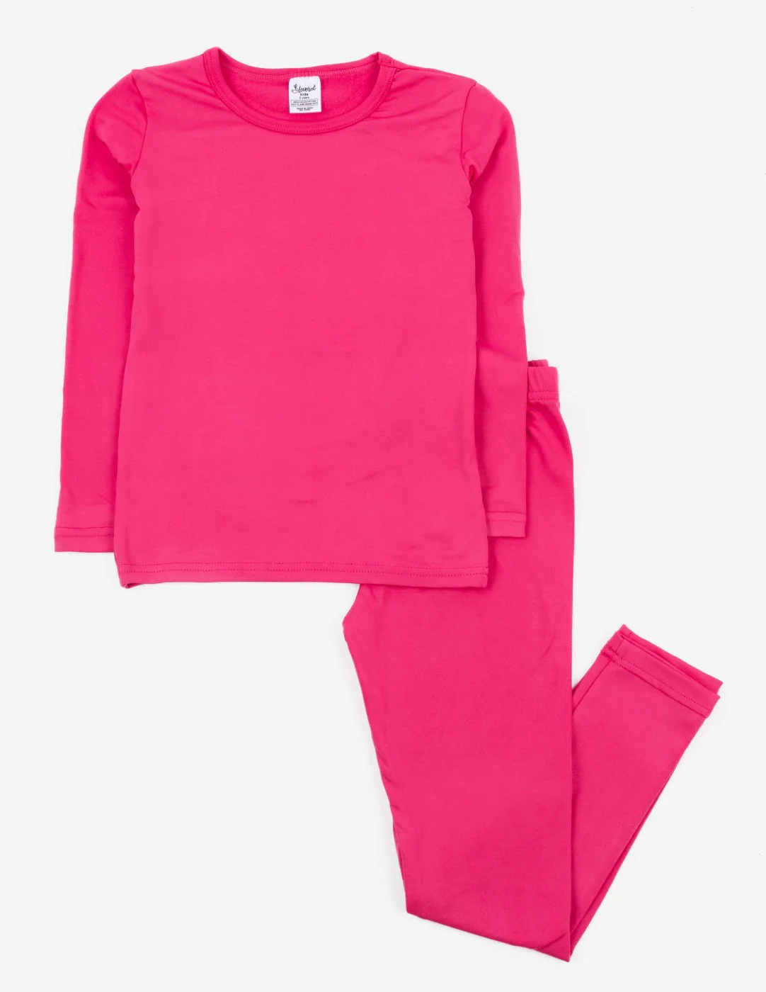 Kid's Classic Solid Color Thermal Pajamas - Image 5