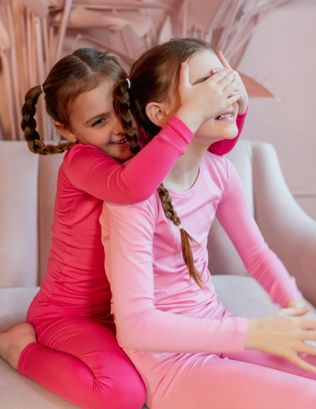 Kid's Classic Solid Color Thermal Pajamas - Image 6