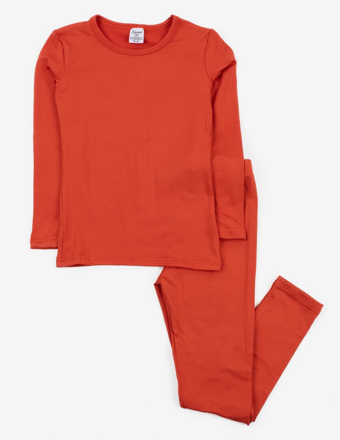 Kid's Classic Solid Color Thermal Pajamas - Image 8