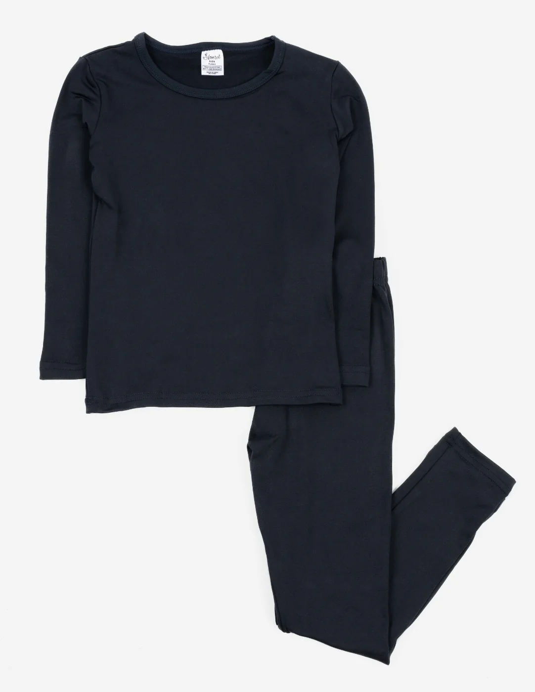 Kid's Neutral Solid Color Thermal Pajamas - Image 15