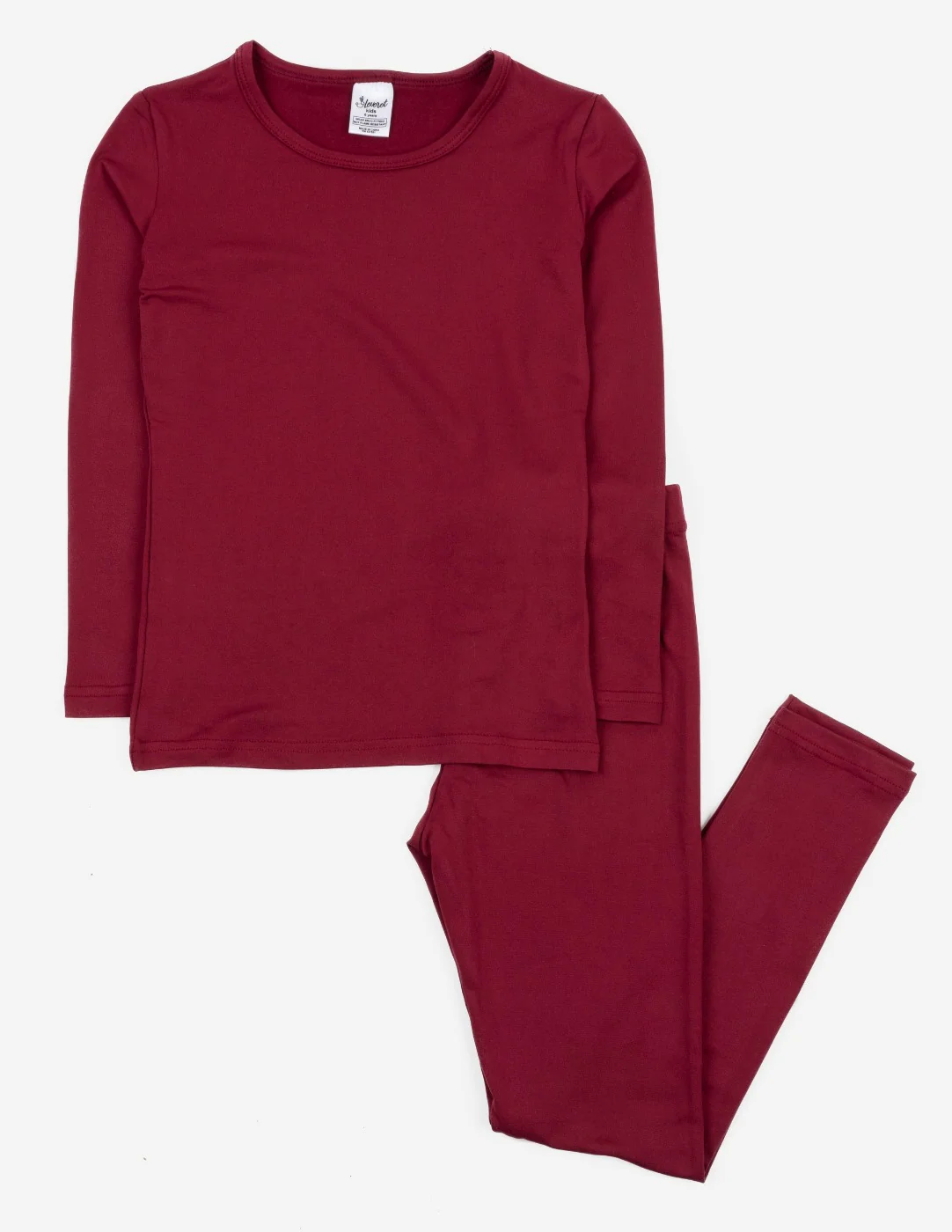 Kid's Neutral Solid Color Thermal Pajamas - Image 9