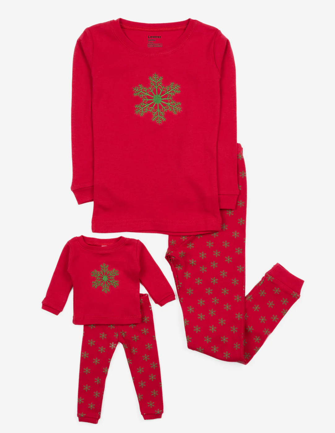 Matching Girl & Doll Cotton Snowflake Pajamas - Image 2