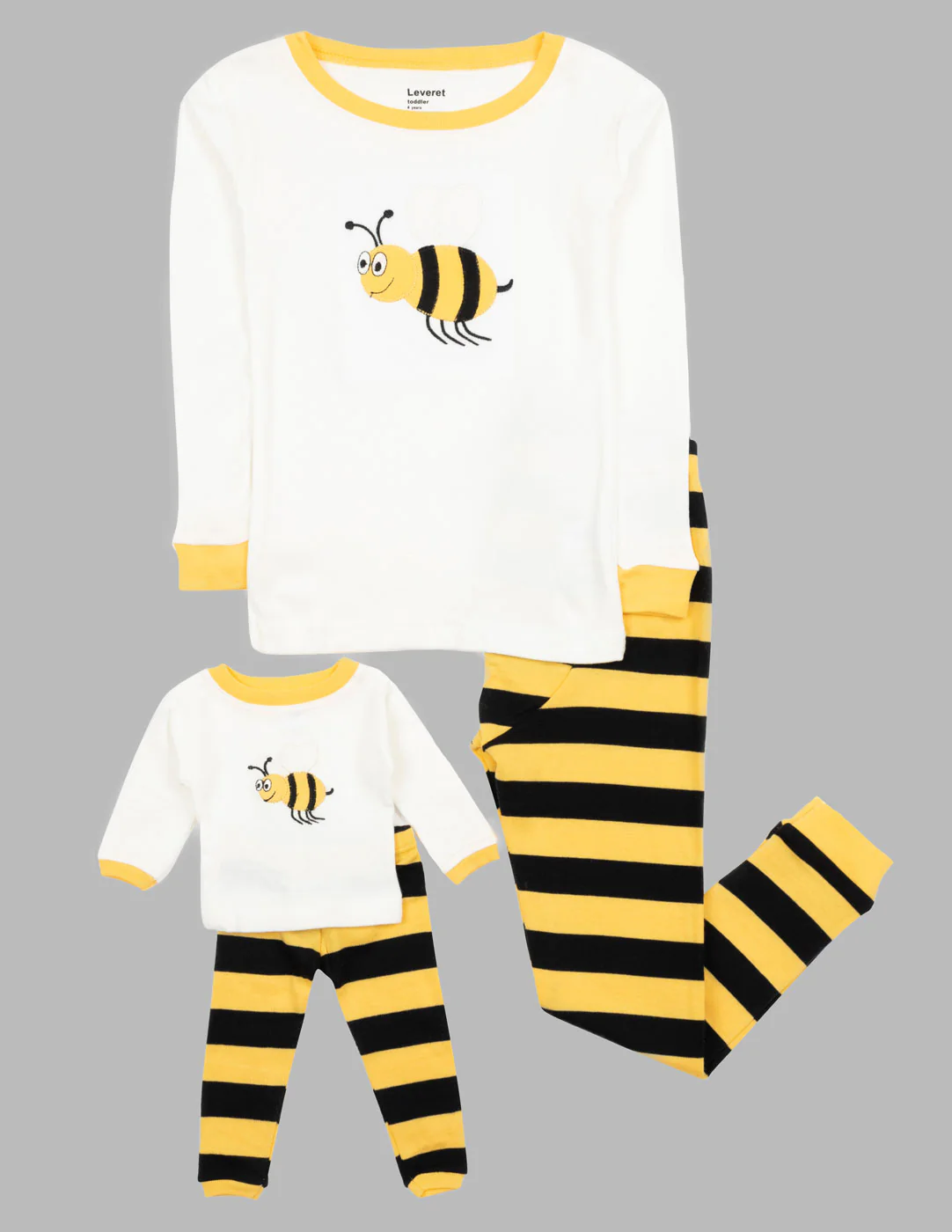 Matching Girl & Doll Cotton Bee and Moon Pajamas - Image 3