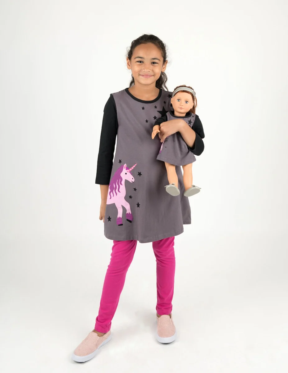 Matching Girl & Doll Cotton Dress - Image 10