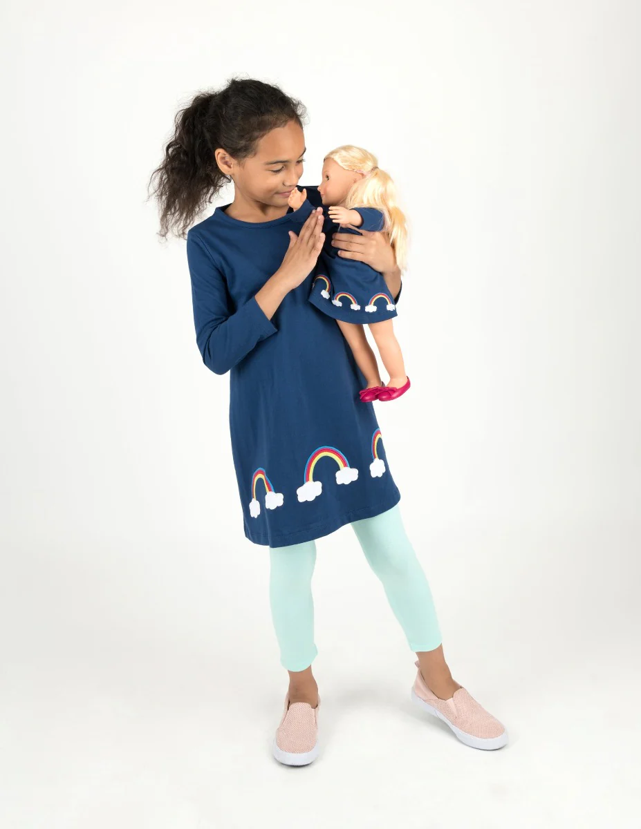 Matching Girl & Doll Cotton Dress - Image 7