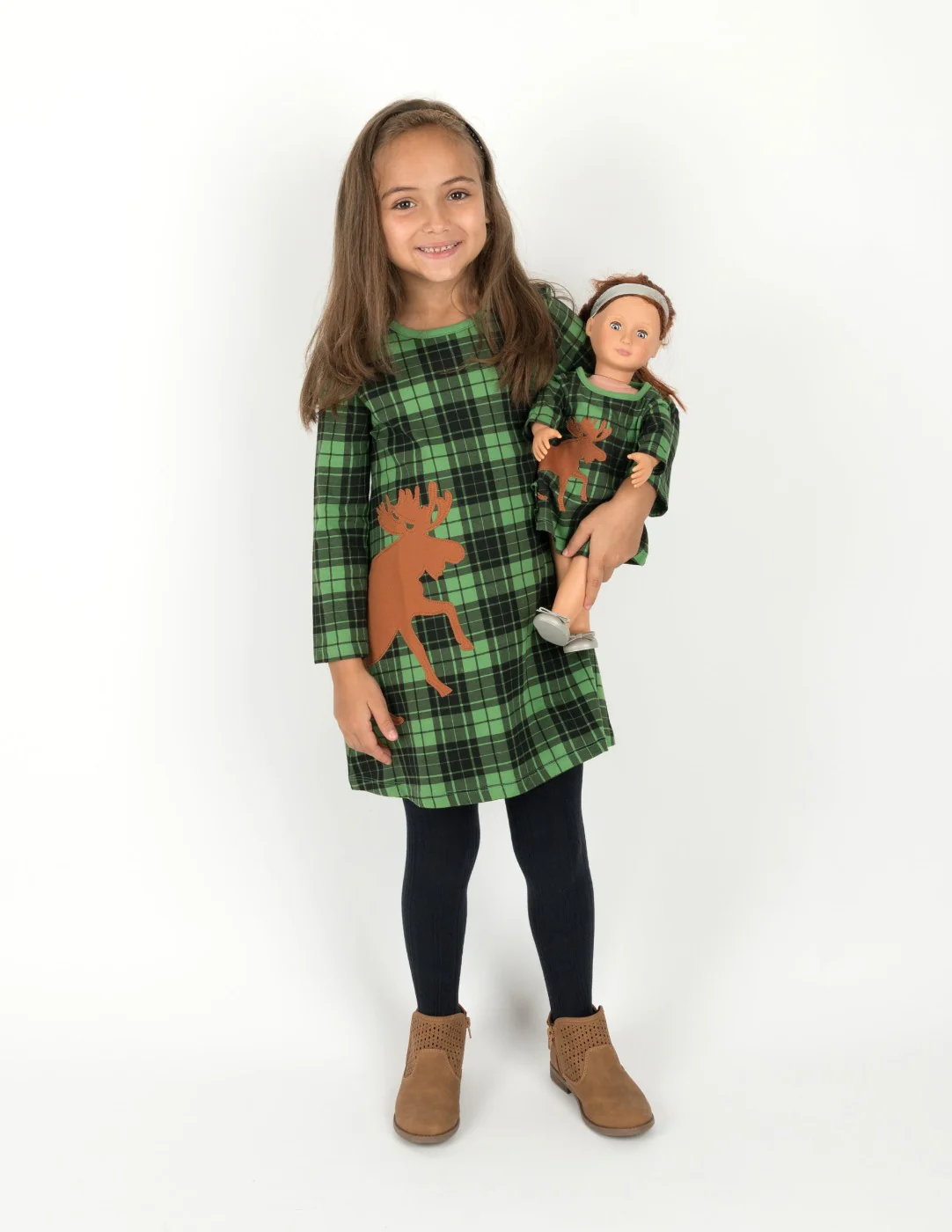 Matching Girl & Doll Winter Cotton Dress - Image 11
