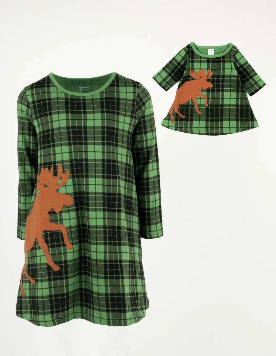Matching Girl & Doll Winter Cotton Dress - Image 12