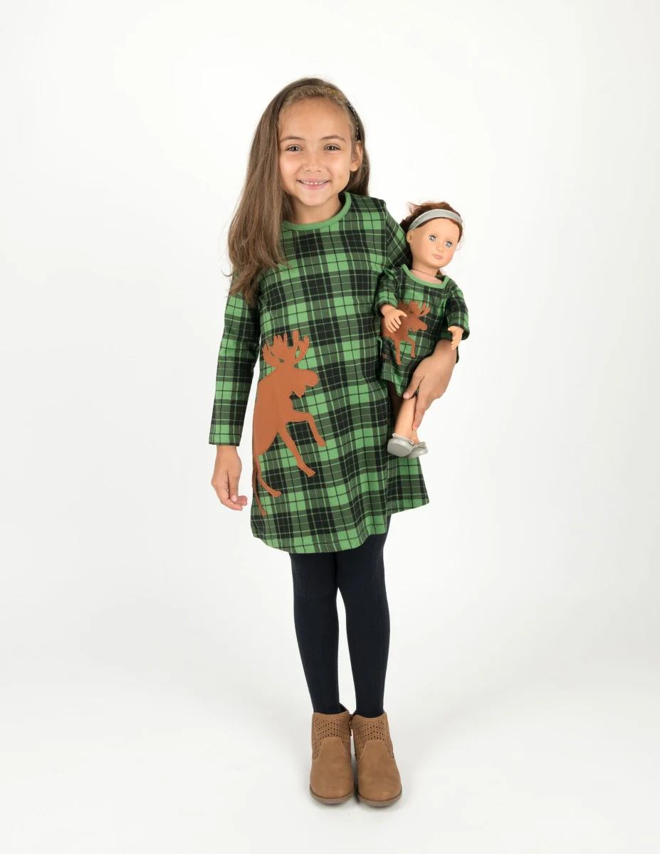 Matching Girl & Doll Winter Cotton Dress - Image 13