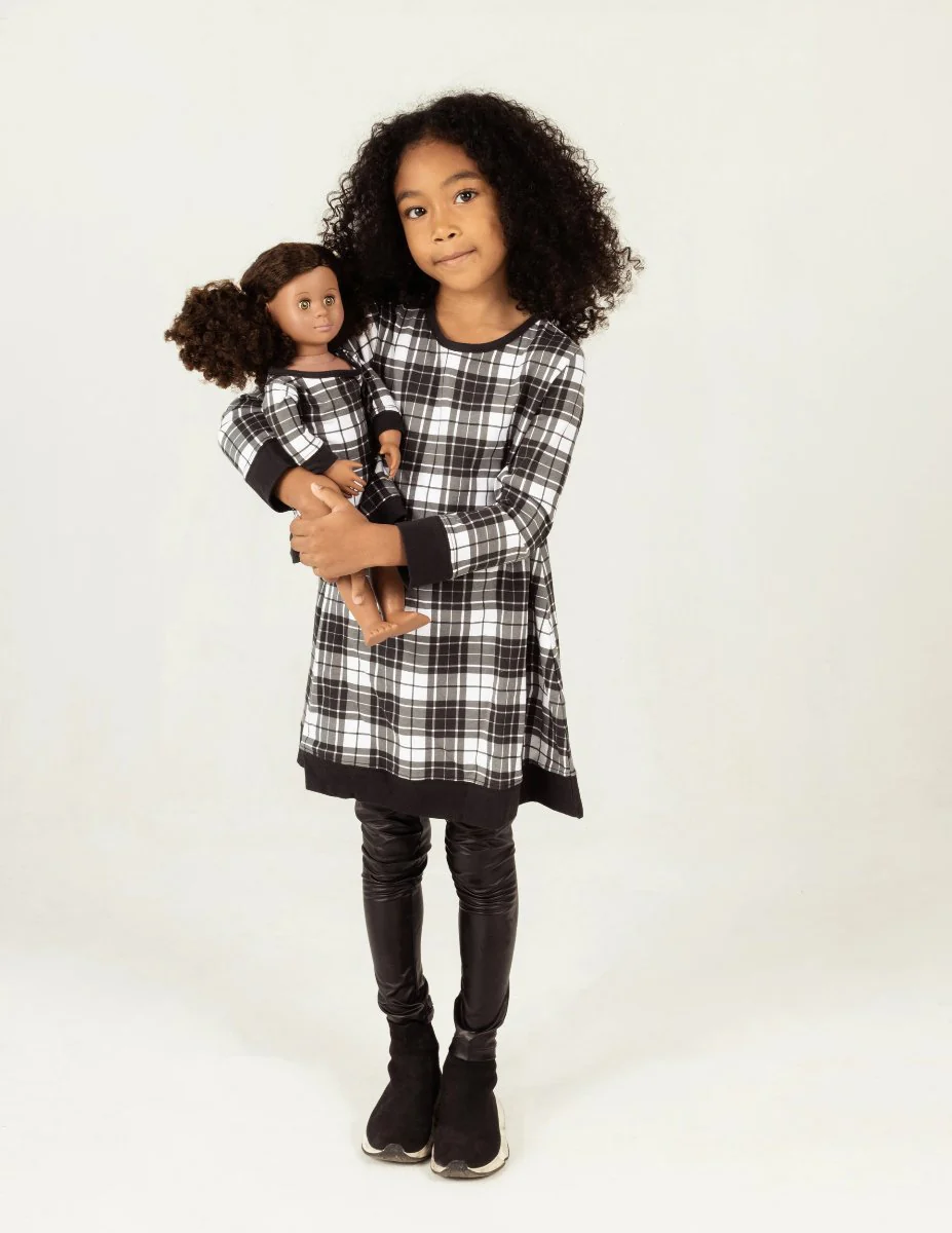 Matching Girl & Doll Winter Cotton Dress - Image 14