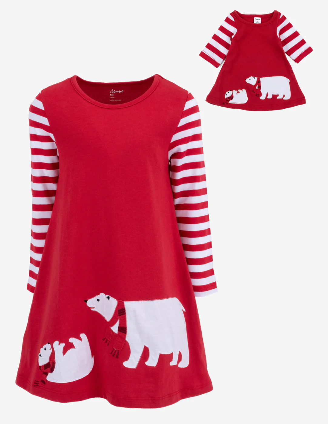 Matching Girl & Doll Winter Cotton Dress - Image 17