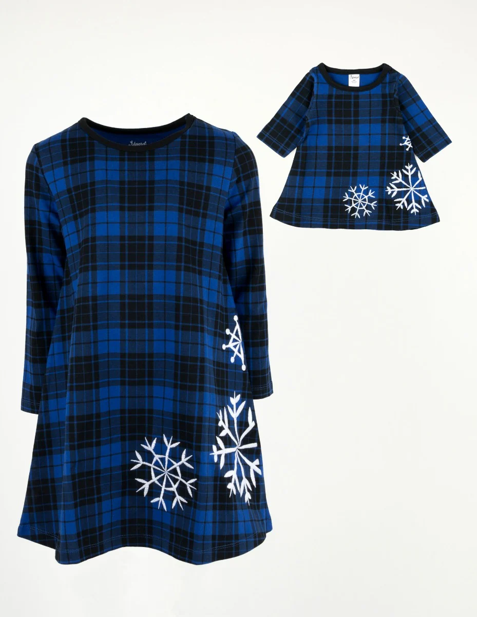 Matching Girl & Doll Winter Cotton Dress - Image 2