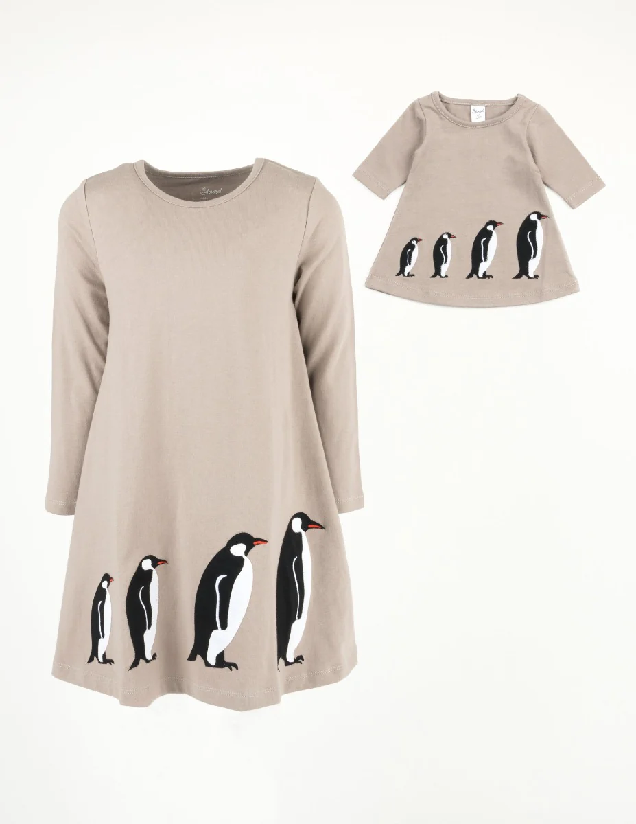 Matching Girl & Doll Winter Cotton Dress - Image 5