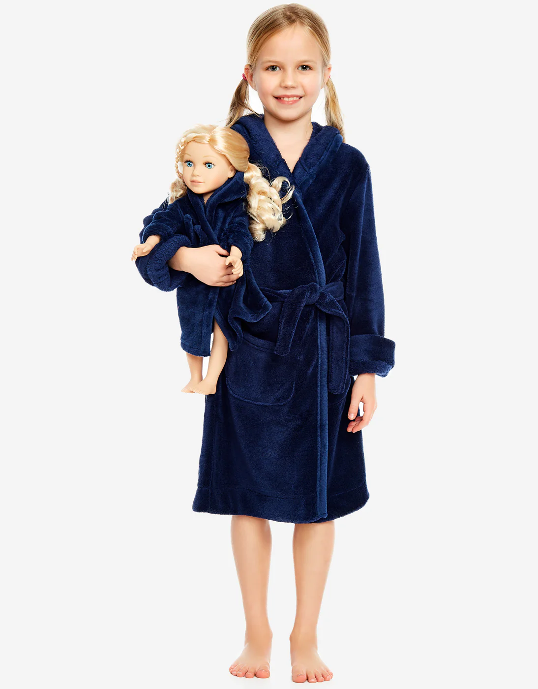 Girl & Doll Fleece Hooded Robe Colors - Image 6