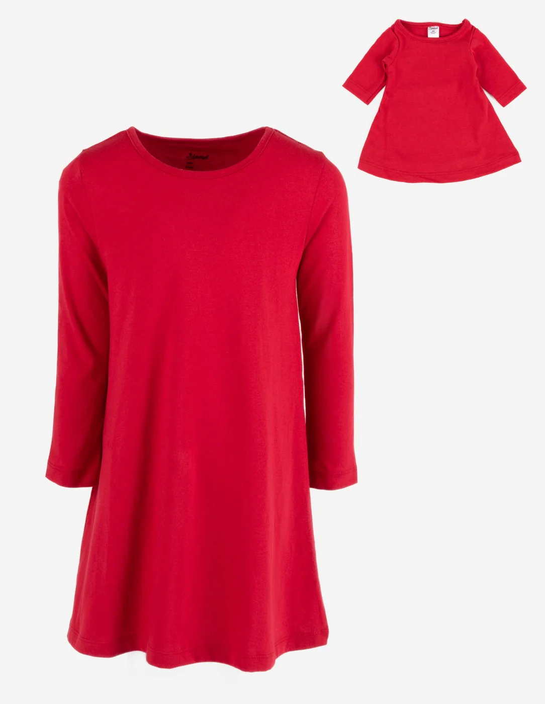 Matching Girl and Doll Solid Color Dress - Image 5