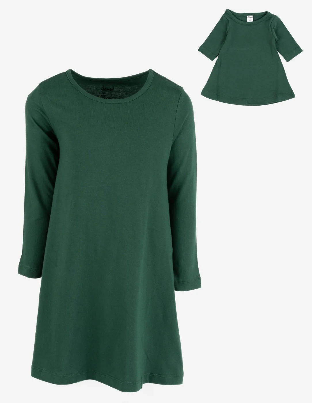 Matching Girl and Doll Solid Color Dress - Image 8