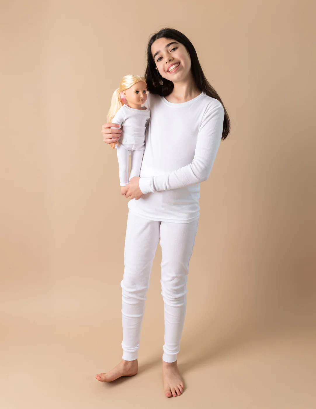 Matching Girl and Doll Solid Color Pajamas - Image 7