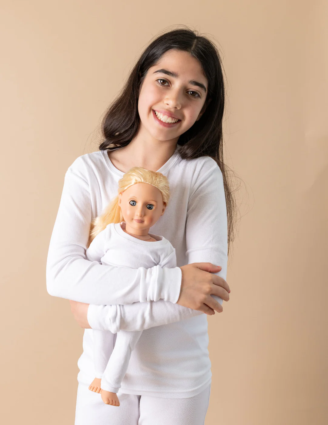 Matching Girl and Doll Solid Color Pajamas - Image 9