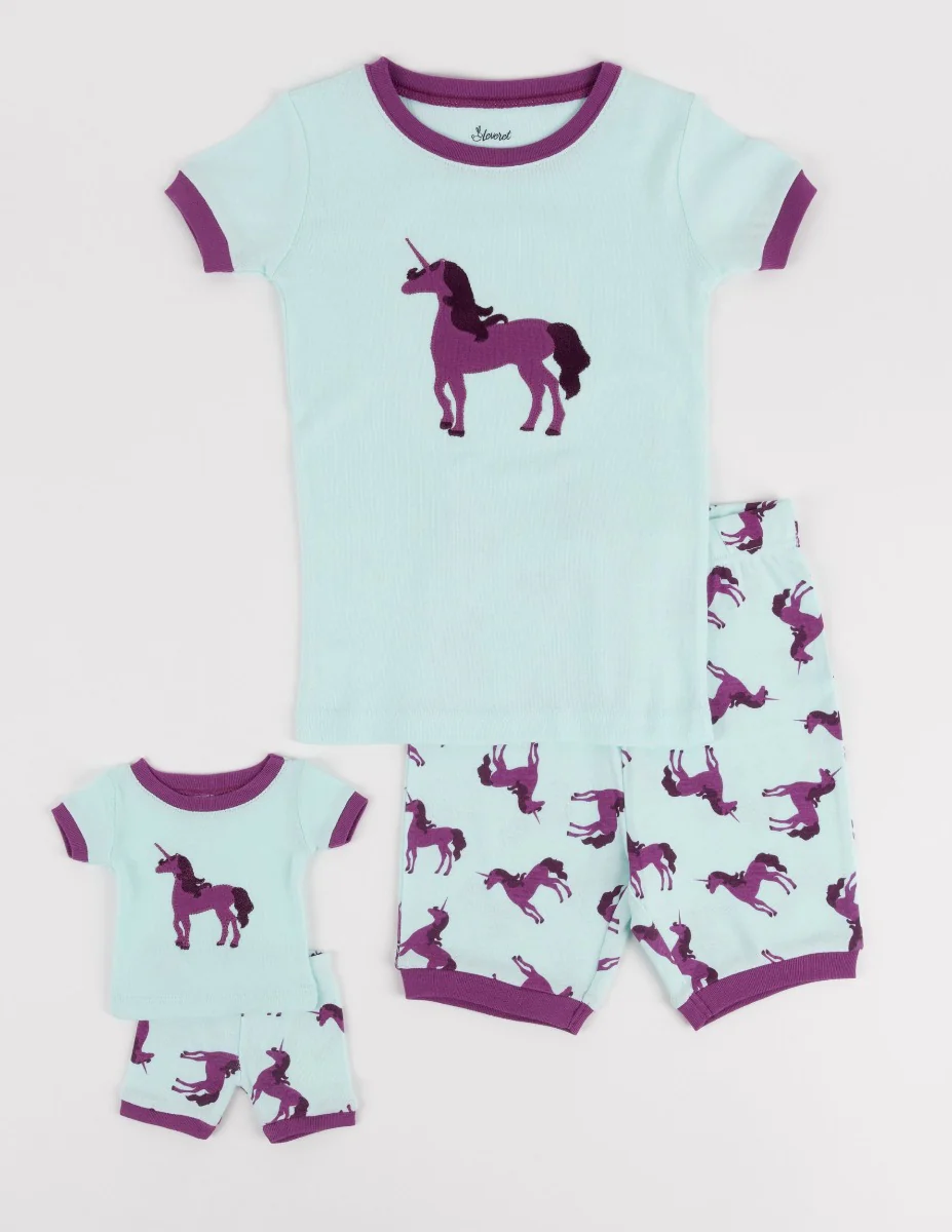 Matching Girl & Doll Short Animal Pajamas - Image 2