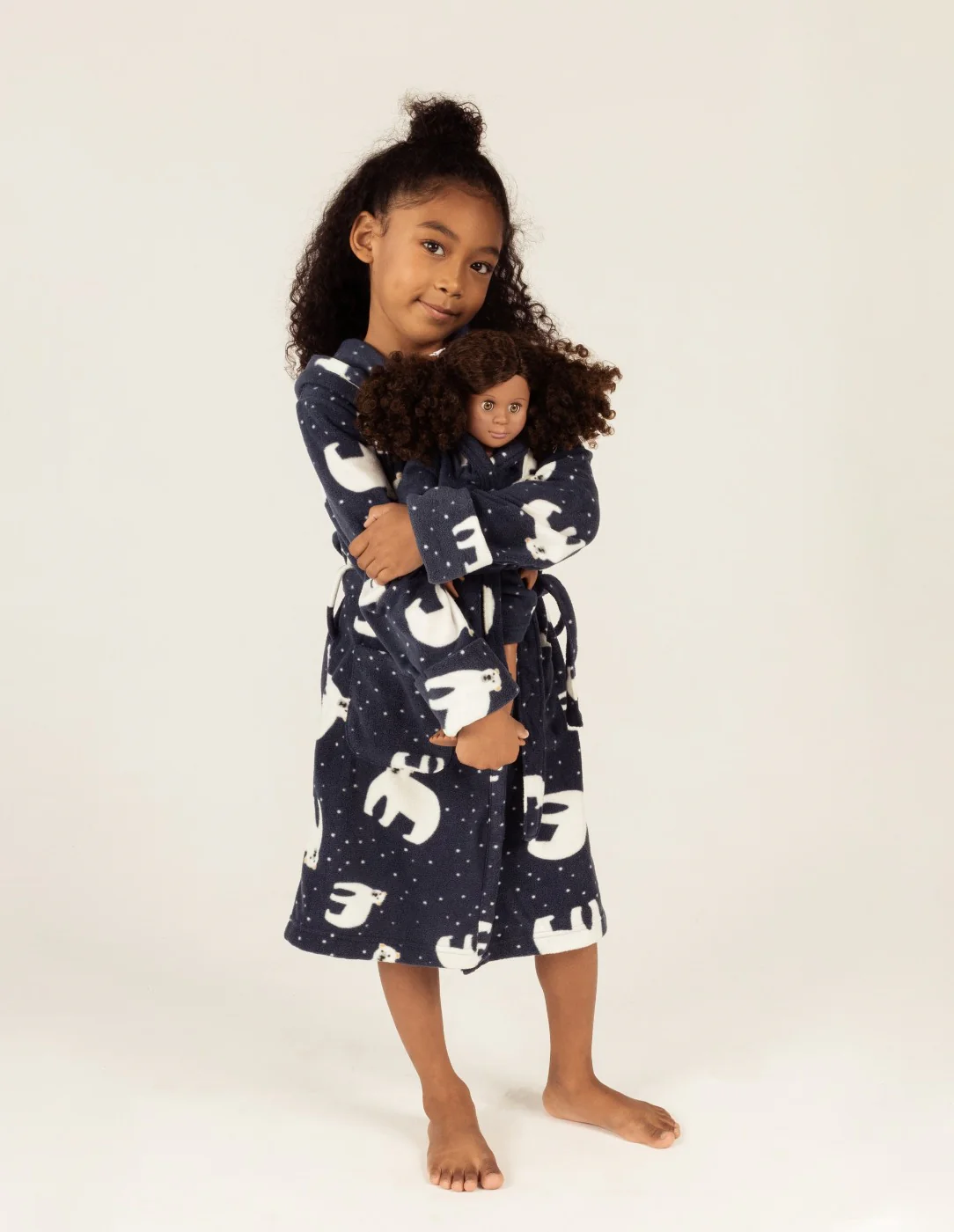 Girl and Doll Fleece Hooded Animal Robes - Image 10