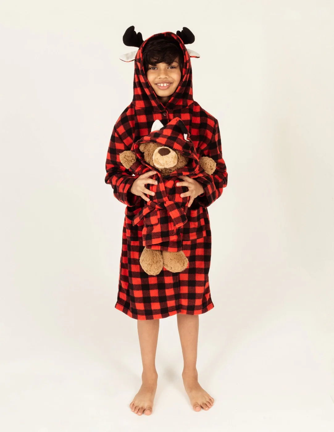 Girl and Doll Fleece Hooded Animal Robes - Image 6