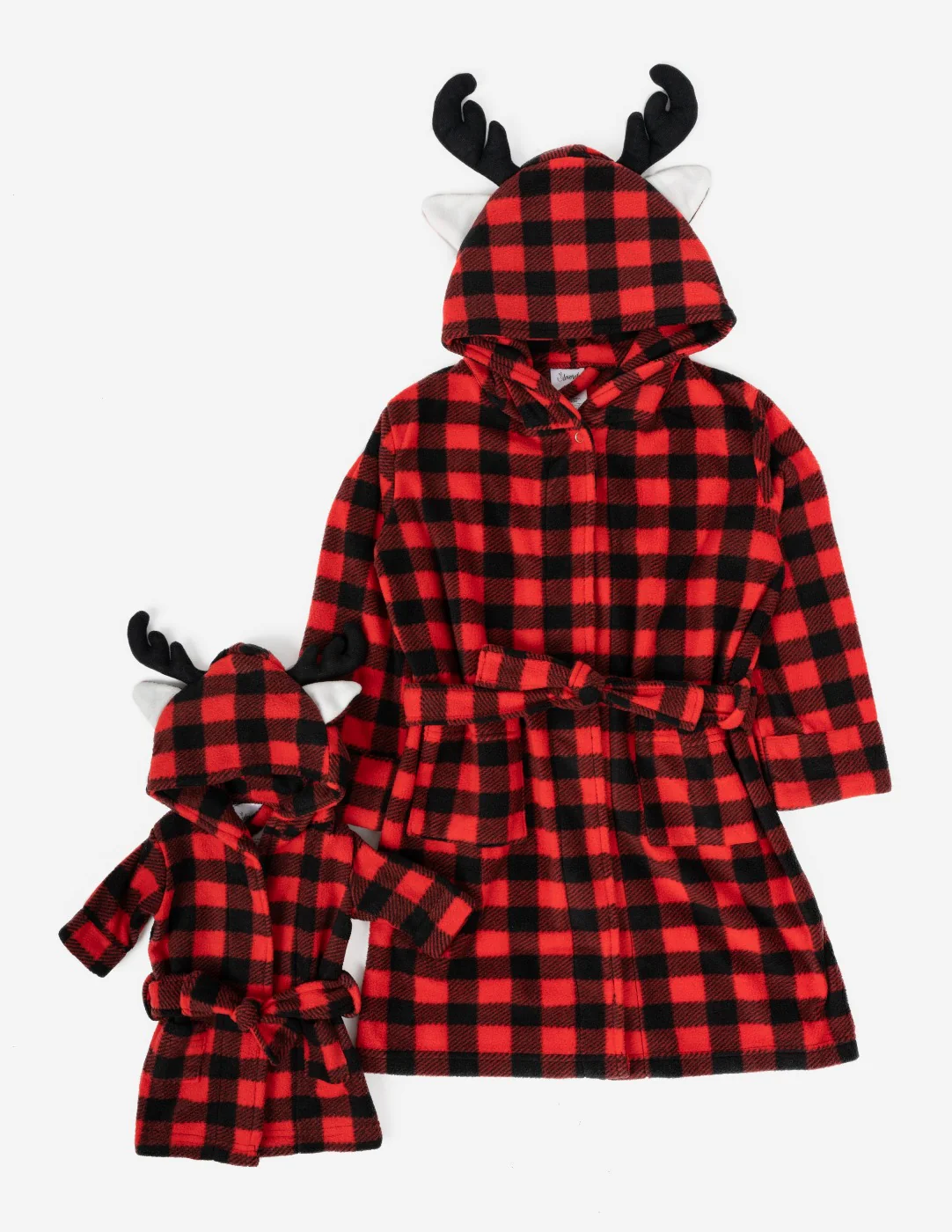 Girl and Doll Fleece Hooded Animal Robes - Image 8