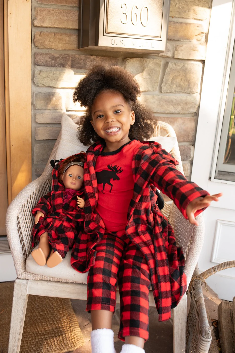 Girl and Doll Fleece Hooded Animal Robes - Image 9