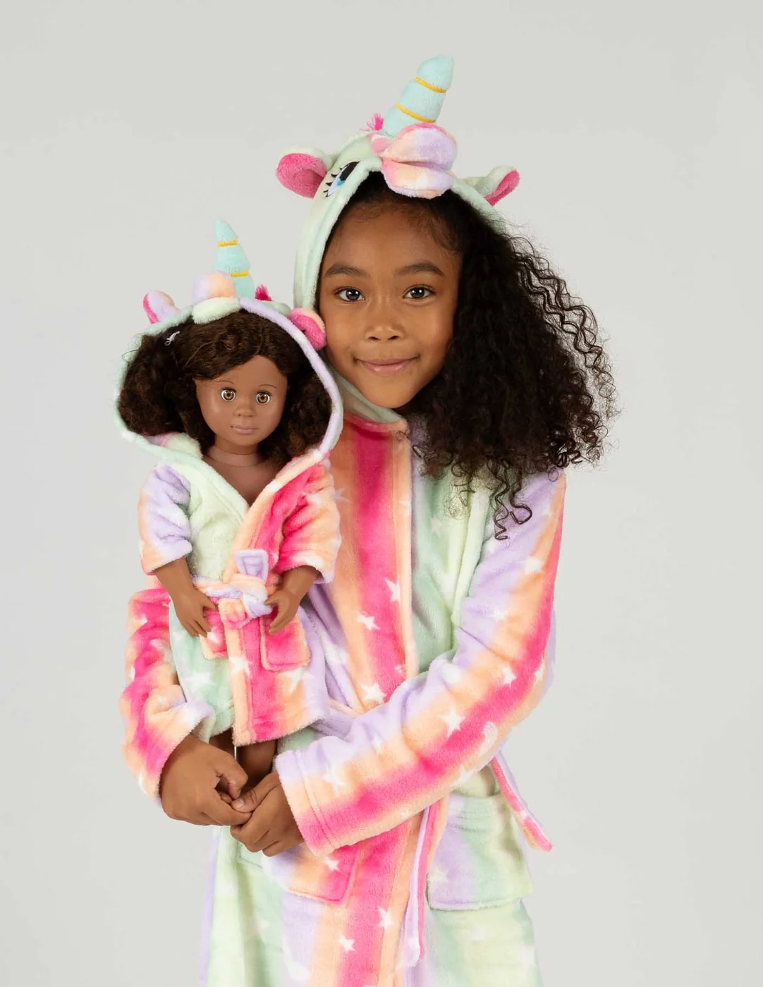 Girl and Doll Fleece Hooded Robes - Image 6