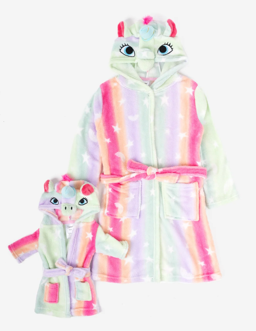 Girl and Doll Fleece Hooded Robes - Image 7