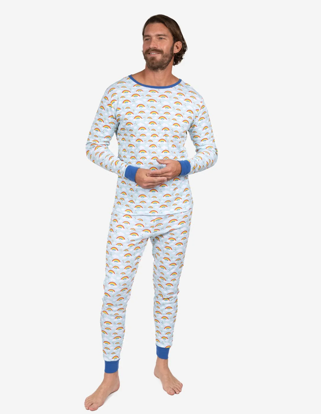 Men's Blue Rainbow Pajamas - Image 2