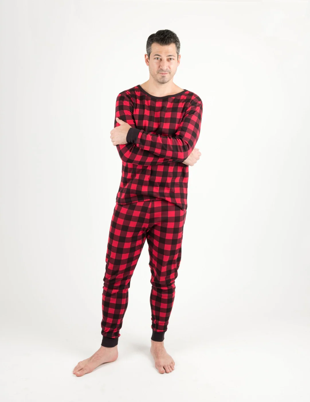 Men's Plaid Cotton Pajamas - Image 4