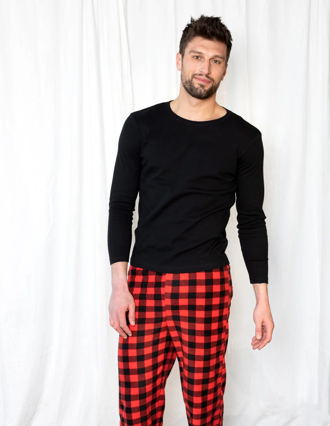 Men's Fleece Plaid Set - Image 3