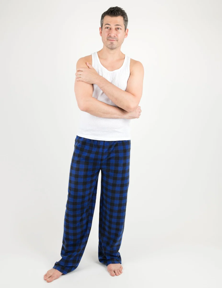 Men's Fleece Plaid Pants - Image 7