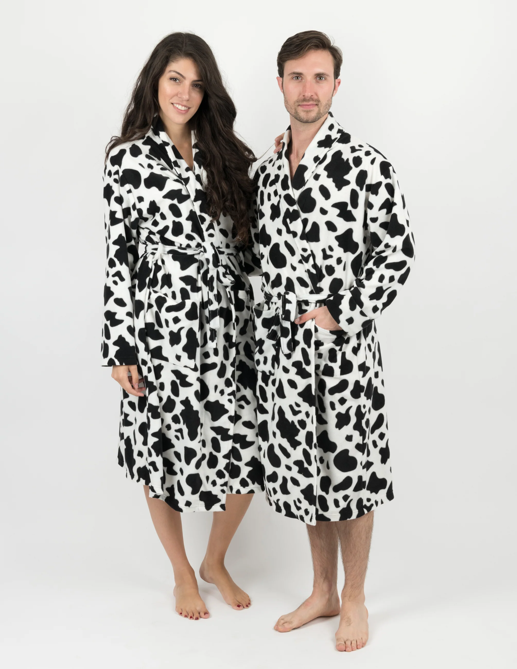 Mens Fleece Cow Robe - Image 2