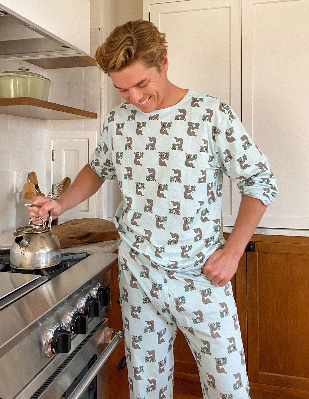 Mens Loose Fit Blue Koala Pajamas - Image 2