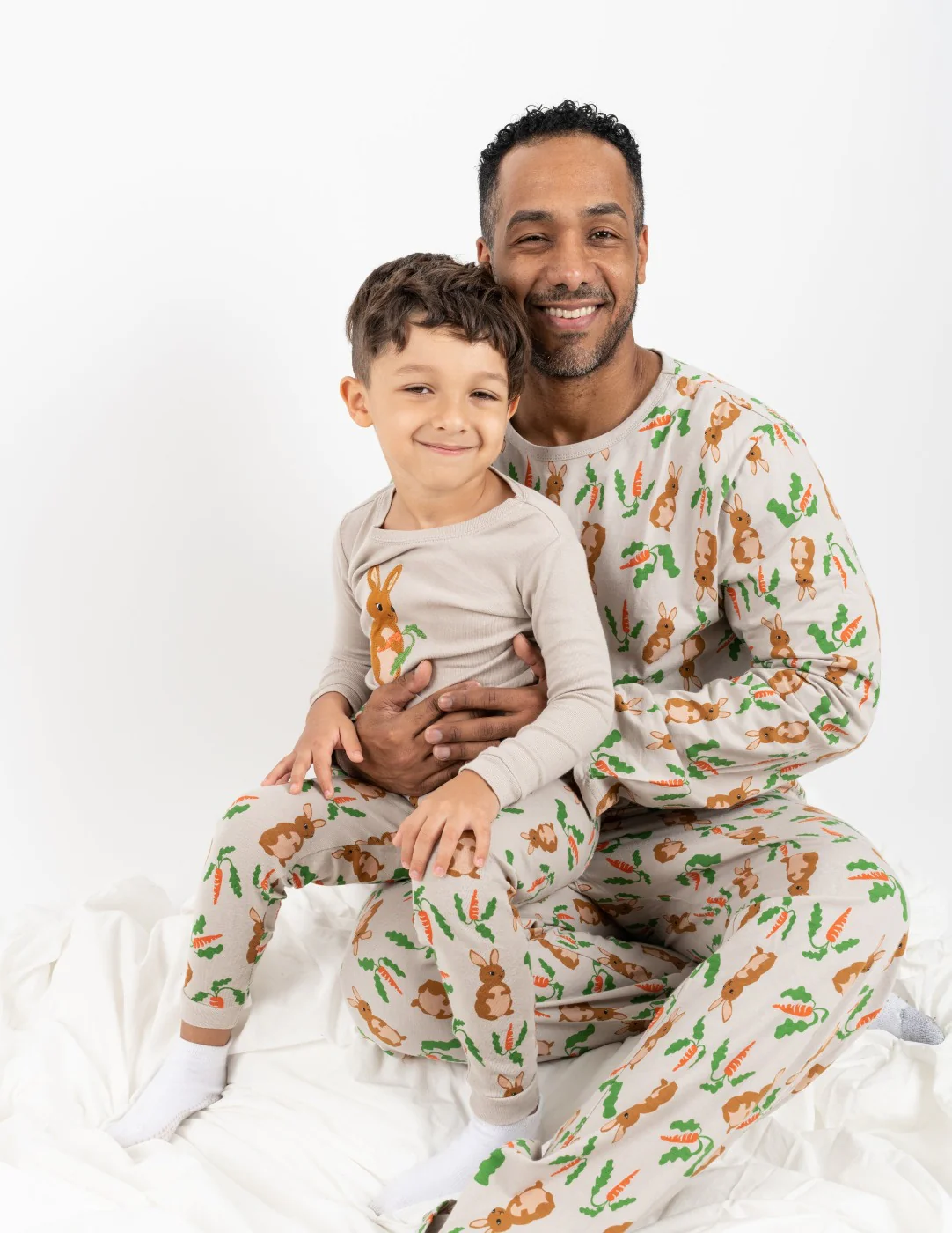 Mens Loose Fit Beige Rabbit Pajamas - Image 2