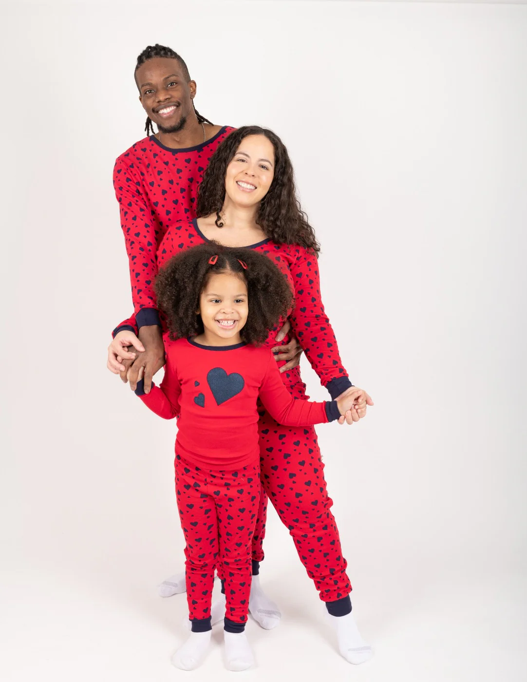 Mens Dark Navy Hearts Pajamas - Image 3