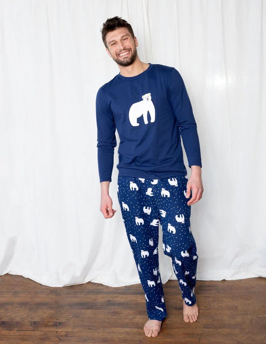 Mens Polar Bear Flannel Set - Image 2