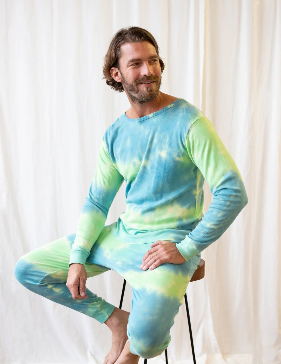 Men's Mix Dye Cotton Pajamas - Image 4
