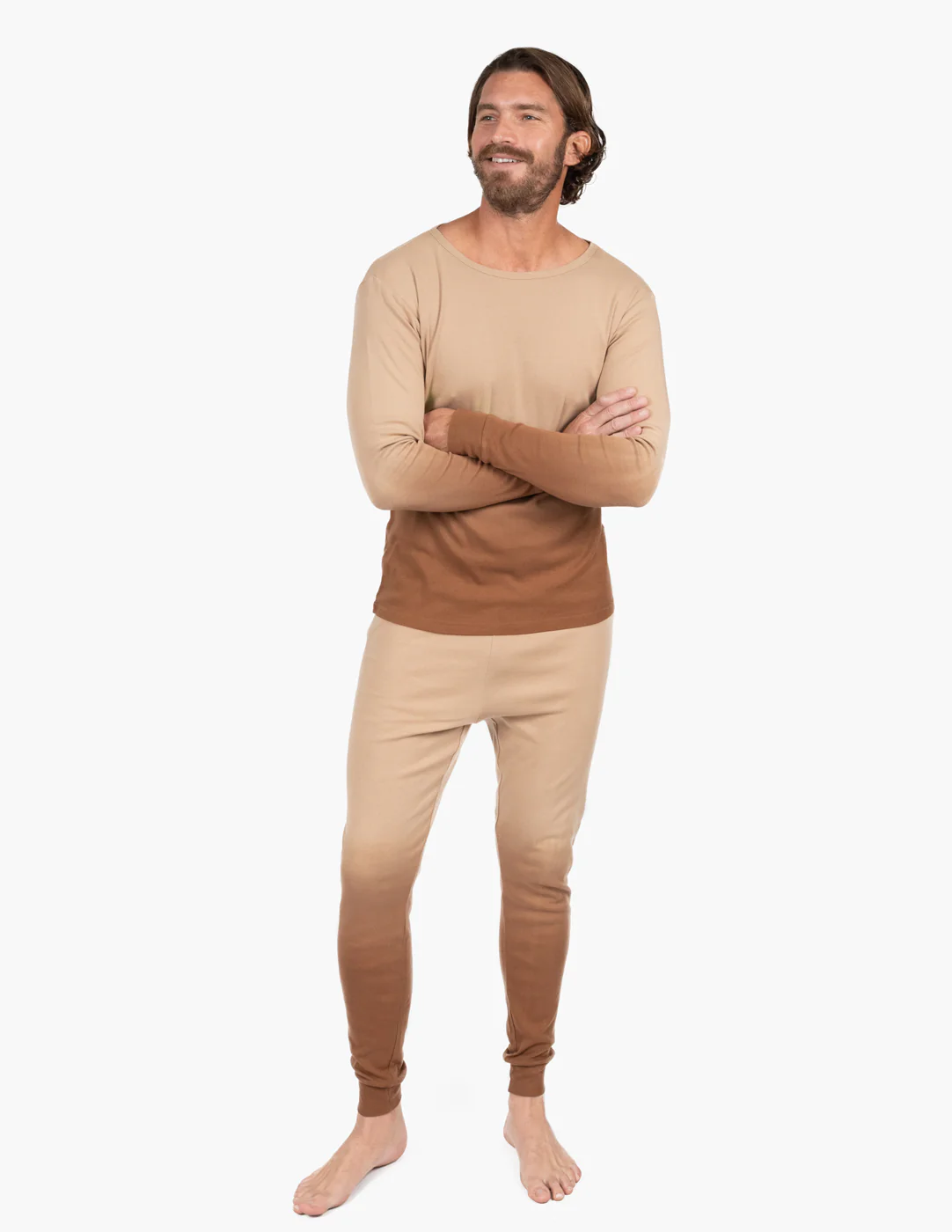 Men's Ombré Dye Cotton Pajamas - Image 4