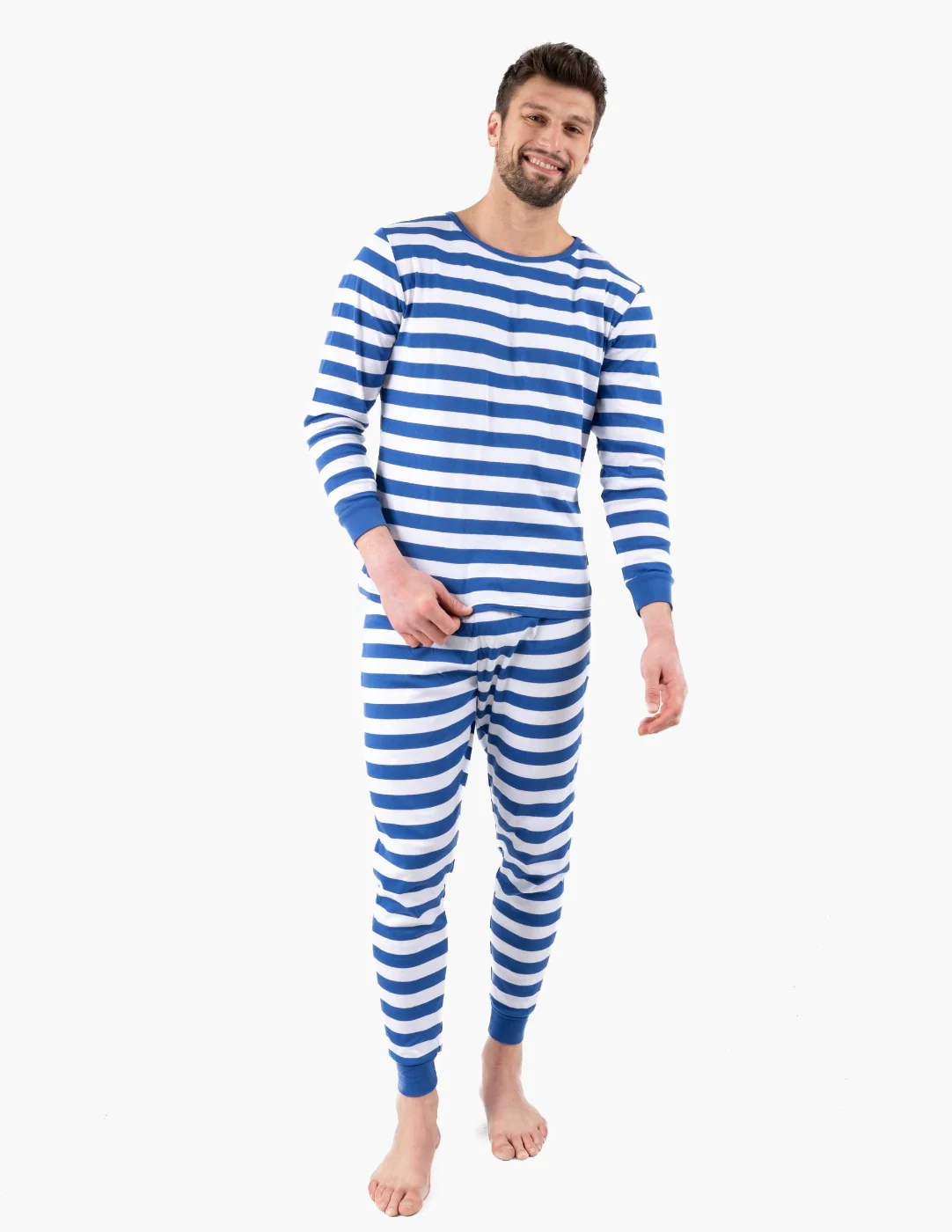 Men's Cotton Stripes Pajamas - Image 4