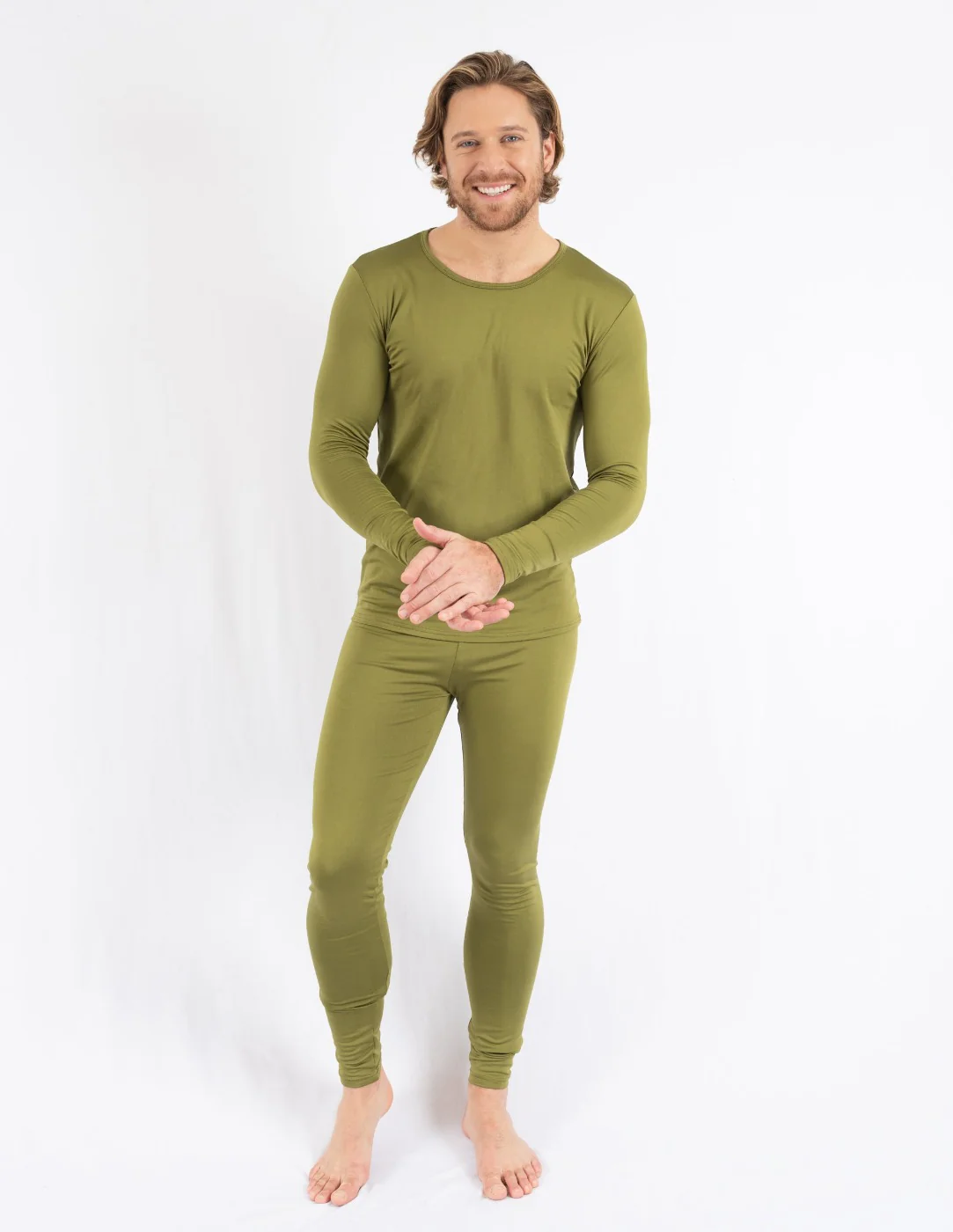 Men's Boho Solid Color Thermal Pajamas - Image 3