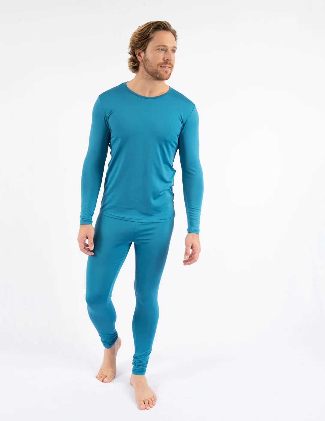 Men's Boho Solid Color Thermal Pajamas - Image 6